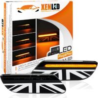 Clignotants Répétiteurs latéraux dynamique LED style Union Jack britannique Mini Cooper F55 F56 F57 - Black Edition