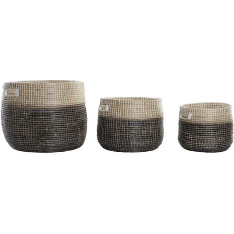 Corbeille Set 3 Seagrass 43X43X39 Naturel (1/4)