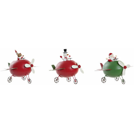 Décorations de Noël DKD Home Decor Métal Renne (19 x 14 x 13 cm) (3 pcs) (1/3)
