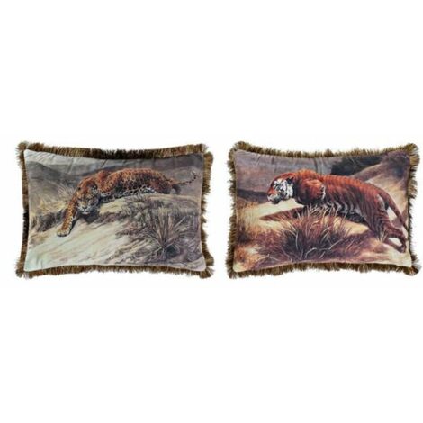 Coussin DKD Home Decor 8424001718016 Animal Polyester Aluminium Colonial (2 Unités) (1/3)