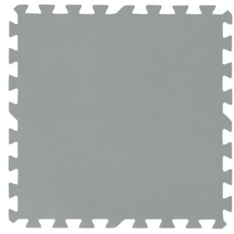 Bestway Lot de 9 tapis de sol pour piscine - 50 x 50 cm - gris