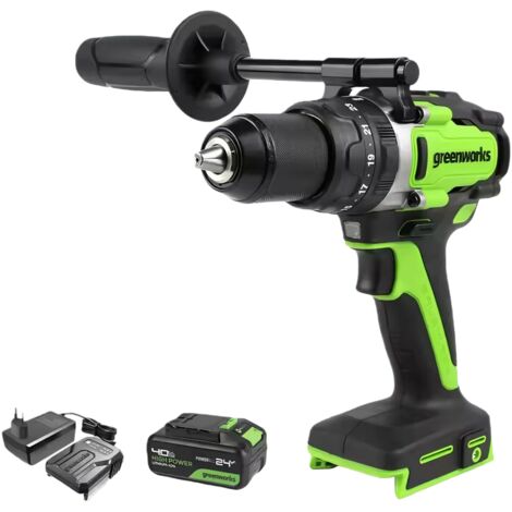 Greenworks 24V Akku-Bohrmaschine 60 Nm, 1/2" Futter, 0-1750 U/min, 2 Gänge, 2 Akkus + Schnellladegerät (1/5)