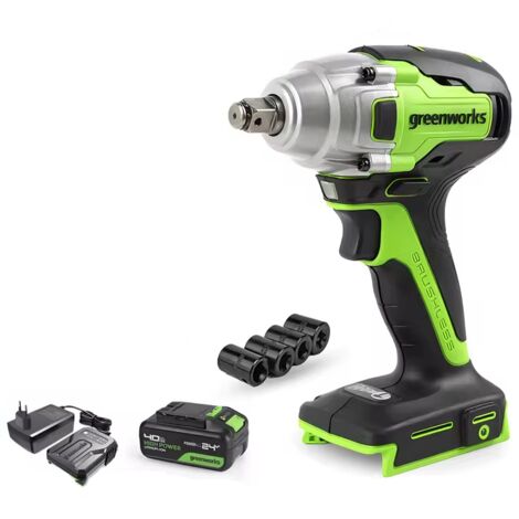 Greenworks 24V Akku-Bohrmaschine 400 Nm, 1/2" Futter, 0-2800 U/min, 3 Gänge, LED, 1 Akku + Schnellladegerät (1/5)