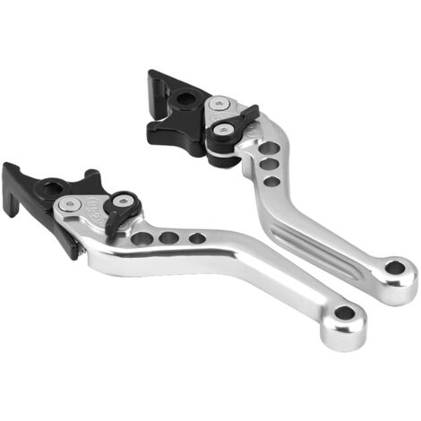 Levier de frein double disque en aluminium CNC pour scooter moto - Argent (1/5)