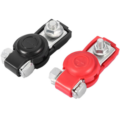 Bornes de Batterie Universelles pour Voiture - 2 Pièces avec Capuchon de Protection (1/5)