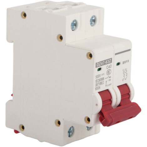 Disjoncteur Miniature MCB 2P 40A, 500V DC, Protection de Circuit DZ47-63Z (1/5)