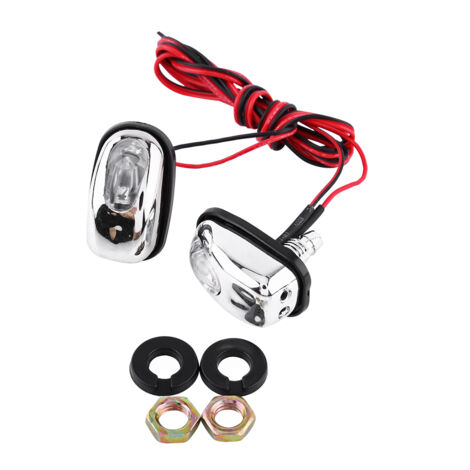 Buse de Pulvérisation Pare-brise 12V avec LED Bleues - Lot de 2 Pièces (1/2)