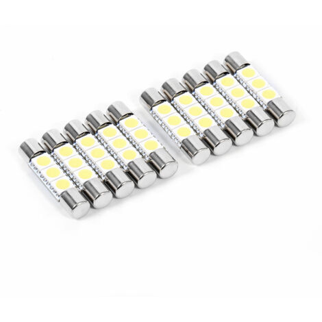 Ampoule LED 29-30mm 3-SMD pour miroir de maquillage - Lot de 10 (Blanc) (1/5)