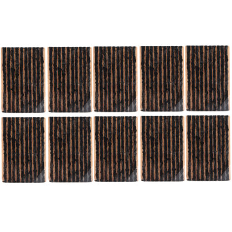 Bouchons de réparation pneus 100 pièces, 3mm - Bandes d'étanchéité caoutchouc pour pneus sans chambre à air voiture moto (Noir) (1/5)