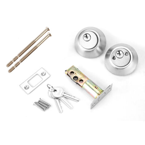 Serrure à double cylindre en acier inoxydable pour portes en bois (1/5)