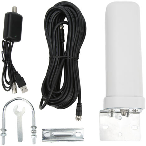 Antenne TV Extérieure Imperméable, Gain Élevé 25 dBi, Signal HD 1080P