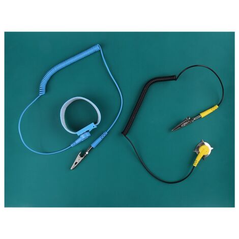 Bracelet antistatique et tapis de mise à la terre pour réparation de téléphone (1/5)