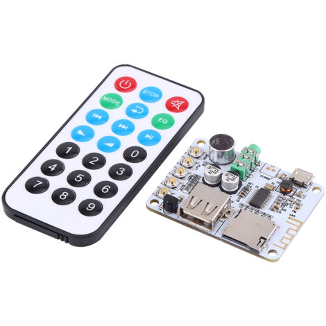 Récepteur Audio Bluetooth avec Ampli Micro, USB, Carte TF, Radio FM, Lecteur MP3/WMA/WAV/FLAC