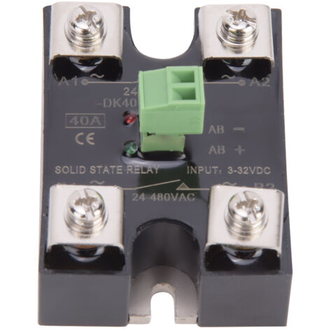 Relais à semi-conducteurs monophasé 40A, contrôle AC 24-480V, modèle DK40DA (1/5)