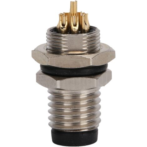 Connecteur étanche 8 broches en laiton nickelé pour prise femelle (1/5)