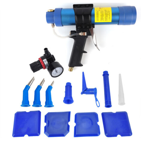 Pistolet à colle pneumatique 310ML réglable pour joints en verre. (1/5)