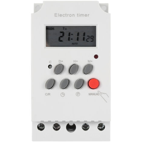 Interrupteur Minuterie Numérique Programmable 12V AC-DC, Contrôleur Temps Électronique 30A KG316T-II