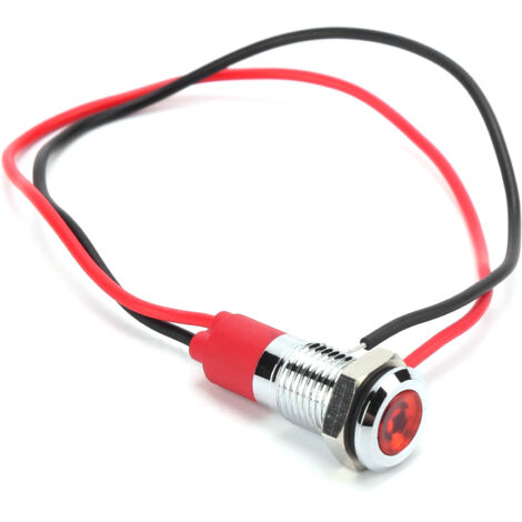 Feu de signalisation LED étanche 8 mm avec voyant rouge (1/5)