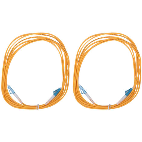 Câble de raccordement fibre optique monomode LC UPC, 3 mètres, lot de 2 (1/5)