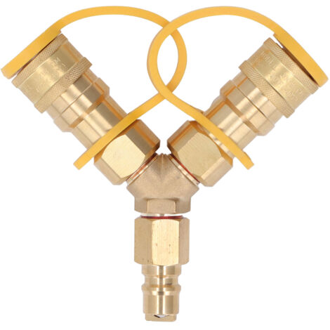 Adaptateur à raccord rapide pour gaz naturel, 3/8 pouce, pour barbecues, générateurs, chauffages de terrasse et fours à pizza. (1/5)
