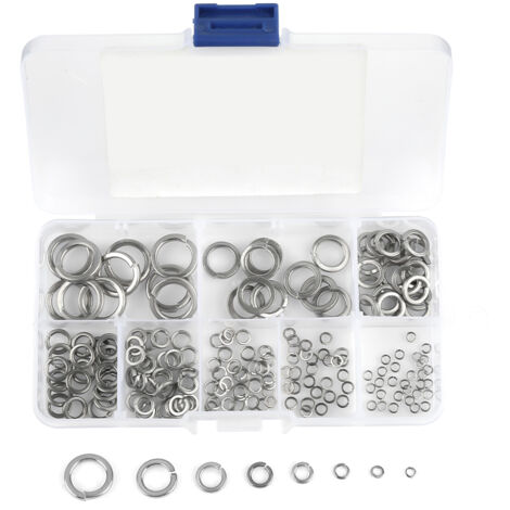 Kit de rondelles Grower en acier inoxydable - 180 pièces (M2 à M10) (1/5)
