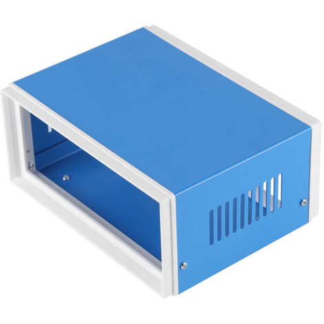 Boîtier de jonction DIY en métal bleu - Coffret de protection (170 x 130 x 80 mm) (1/5)