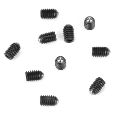Lot de 10 Plongeurs à Ressort avec Bille en Acier Carbone - Filetage M4, Douille Hexagonale (M4x8) (1/5)