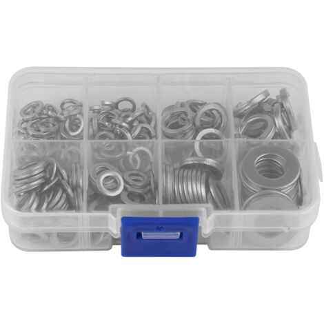 Kit de 200 rondelles plates et Grower en acier inoxydable (M5 M6 M8 M10) (1/5)