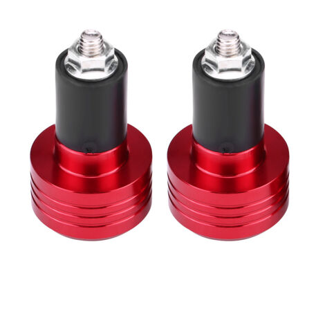 Poignée de moto en aluminium rouge, bouchons d'équilibrage pour guidon 22mm