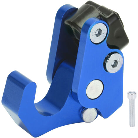 Porte-bagage pour casque moto - Bleu, alliage aluminium CNC, universel, accroche bagage pratique