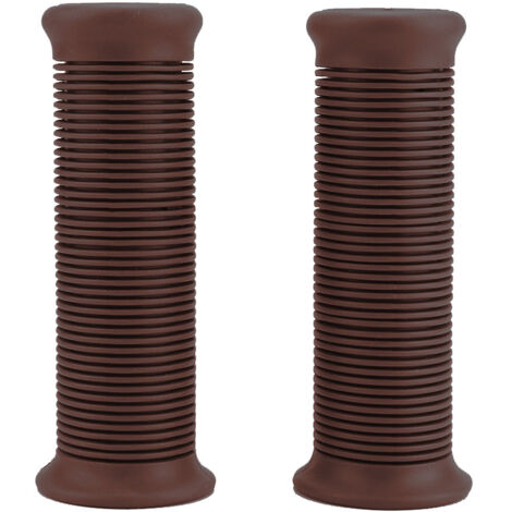 Poignées de guidon moto vintage - 2 pièces 22mm, embouts de poignée d'accélérateur (rouge brun) (1/5)