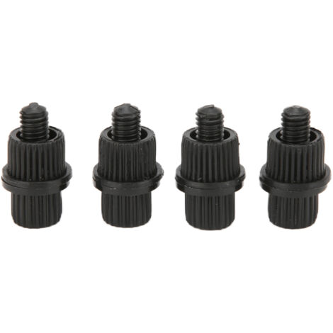 Vis de Plaque d'Immatriculation Antirouille Nylon Noir - Lot de 4, Filetage 6mm - Pour Moto et Bateau (1/5)