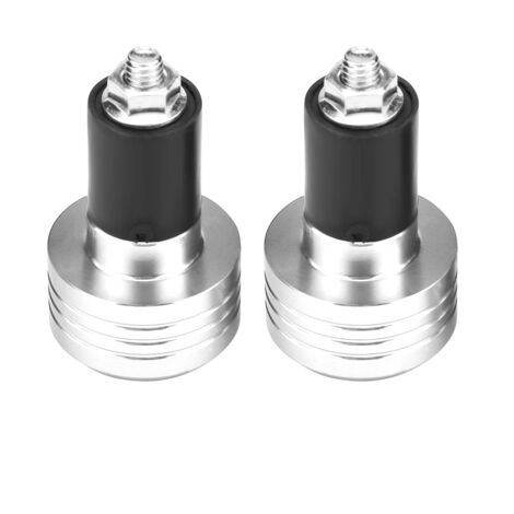 Bouchons d'équilibrage pour guidon moto 22mm - Aluminium léger (Argent) (1/5)