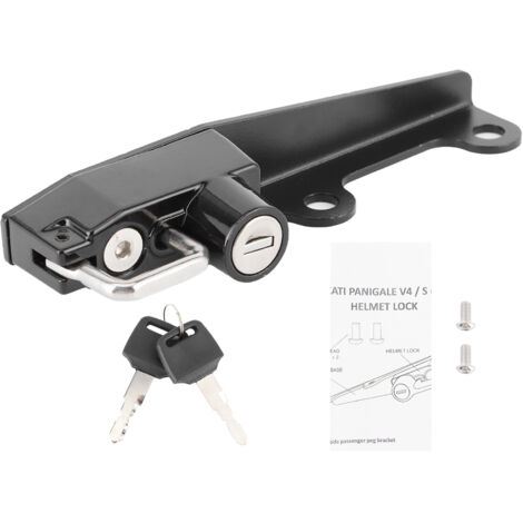Serrure antivol pour casque moto en acier inoxydable, 2 clés, compatible Ducati Panigale V4/V4S 2018 (1/5)