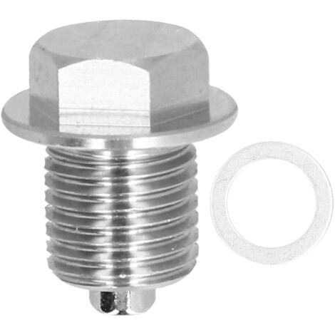 Vis de vidange M14x1.5 en acier inoxydable avec aimant néodyme intégré (1/5)