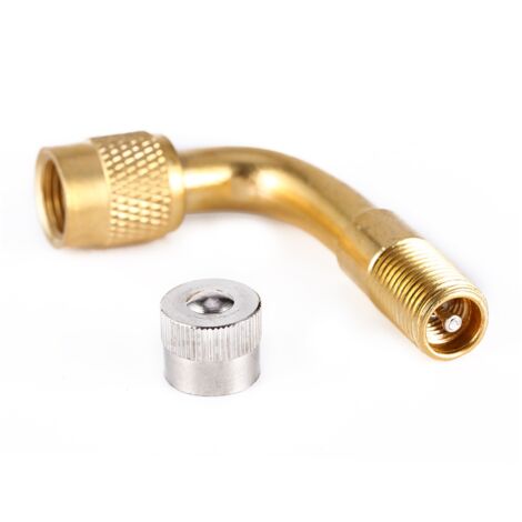 Prolongateur de valve de pneu auto en laiton à 90 degrés (1/5)