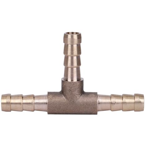 Raccord en T laiton 6mm pour tuyaux d'air comprimé, d'huile et de carburant (1/5)