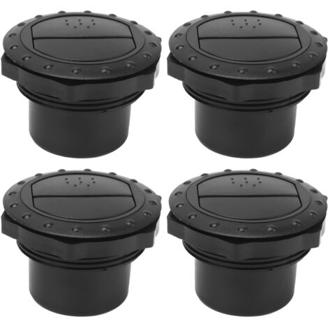 Déflecteur de sortie de climatisation noir universel - Lot de 4 - 60 mm - Parfait pour camping-cars et bateaux (1/5)