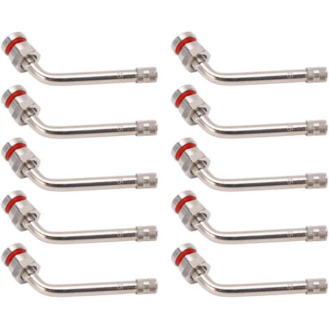 Tiges de valve pour pneus de camion - Lot de 10 TR545D Angle de 60° Compatible jantes aluminium Alcoa 22,5 et 24,5 pouces (1/5)
