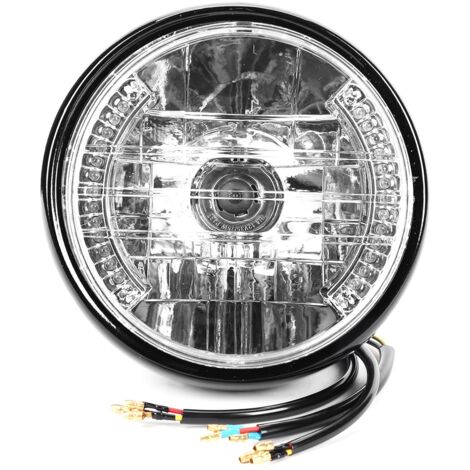 Phare moto H4 avec clignotant LED intégré