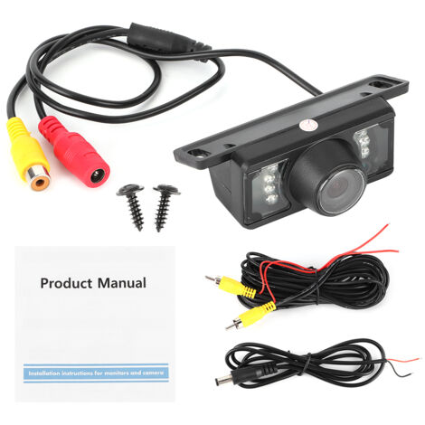 Caméra de recul étanche universelle avec vision nocturne 7 LED et capteur CCD pour plaque courte (1/5)