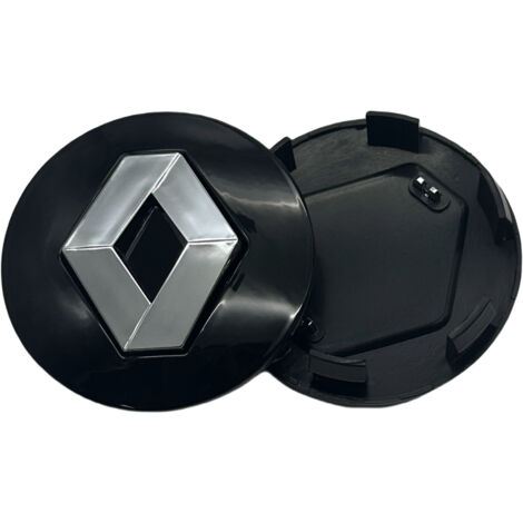 Cache Centre de Roue 57mm Compatible Renault Kadjar Scenic Koleos Fluence Latitude – Cache Moyeu de Jante Voiture en ABS, Enjoliveur Centre de Roue Auto, Capuchon Anti-Poussière, Lot de 4 – Noir (57mm