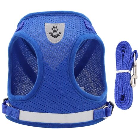 Harnais Anti-Traction pour Chiens de Petite et Moyenne Taille - Housse Respirante en Maille Réfléchissante, Veste de Promenade Ajustable pour Caniche/Bichon/Chihuahua, Rembourrage Doux Anti-Étrangleme (1/4)