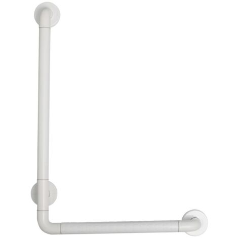 Barre de Soutien Angulaire pour Salle de Bain, Support Mural Anti-Dérapant pour Toilettes et Douche, Idéal pour Sécurité et Soins à Domicile, Blanc 40x60 cm – 1 Pièce