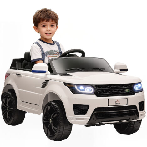 Voiture Électrique SUV Enfants 3-6 Ans, 12V avec Télécommande, 2 Moteurs, 110x68x52 cm, Blanc (1/5)