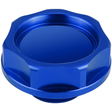 Bouchon de réservoir de carburant moteur en alliage d'aluminium bleu (1/5)