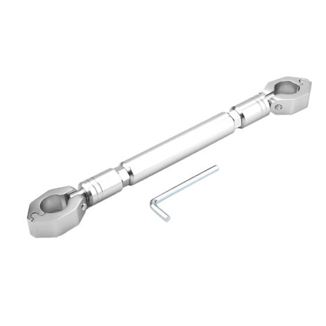 Barre de guidon moto en alliage d'aluminium - Accessoire pour moto (Argent)