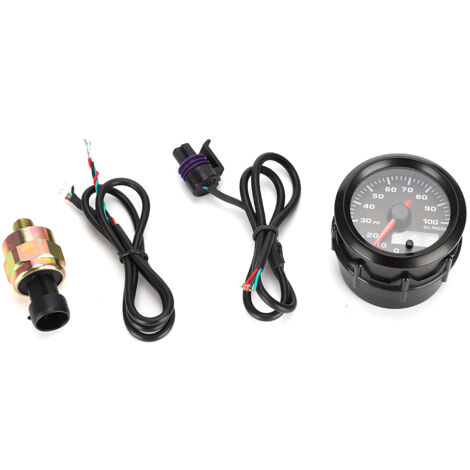 Jauge de Pression d'Huile Moteur - 52mm, LED 7 Couleurs, Capteur Inclus (1/5)