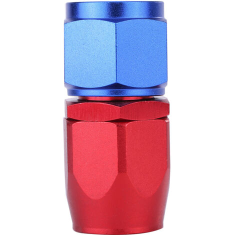 Adaptateur de Ligne de Carburant Rotatif AN10 pour Refroidisseur d'Huile - Anodisé Bleu/Rouge 0° (1/3)