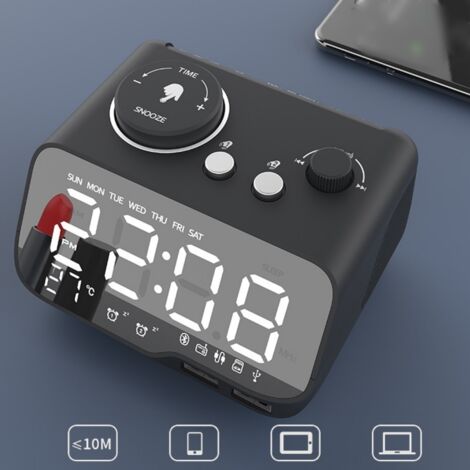 Réveil, Horloges De Chevet, Dessin Animé Réveil Chambre Chevet Cloche En Métal Petit Réveil